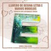 Llavero de resina letra E