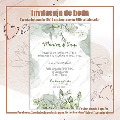 Invitación eucalipto