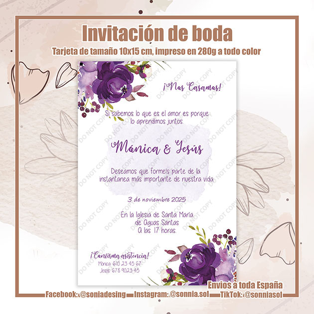 Invitación lilas