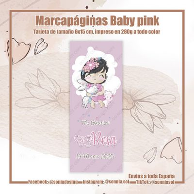 Marcapáginas baby pink