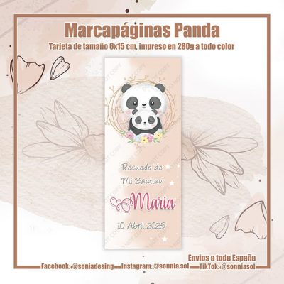 marcapáginas panda