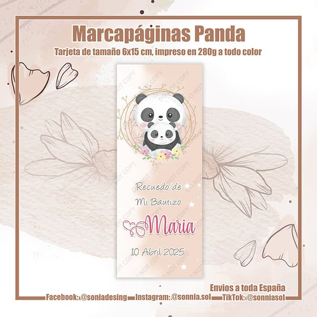 marcapáginas panda