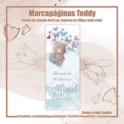 Marcapáginas teddy