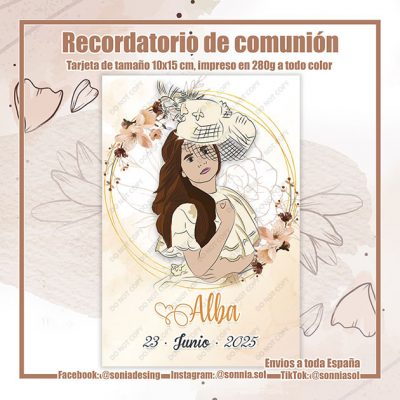 Recordatorio de comunión ilustración