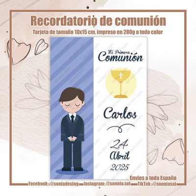 recordatorio comunión niño