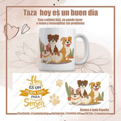 Taza hoy es un buen día para sonreír