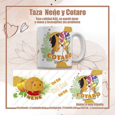 Taza Nene y Cotaro