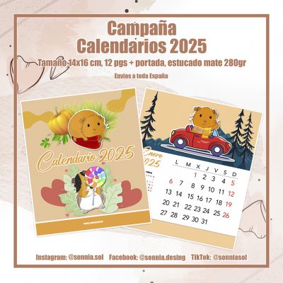 Calendario 2025 Nene y Cotaro