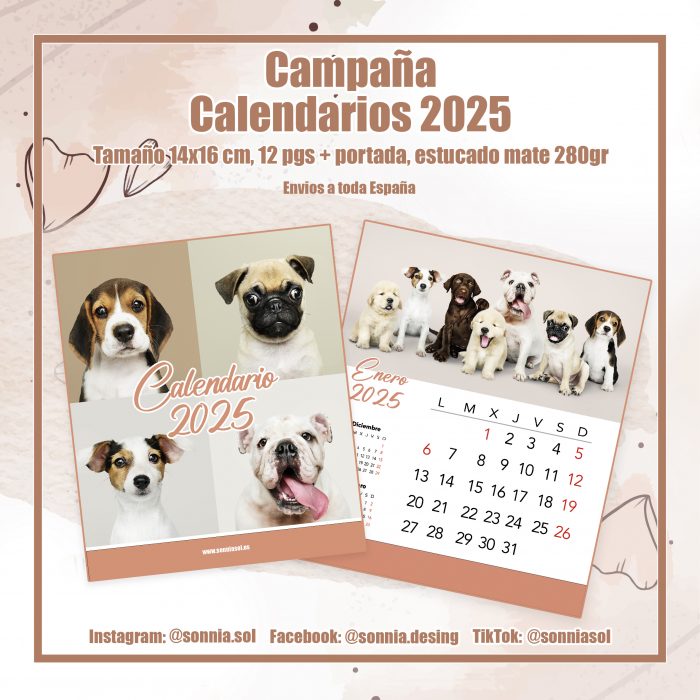 Calendario 2025 Mascotas